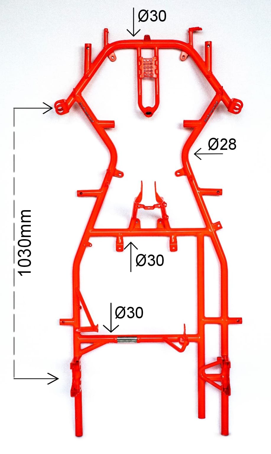 FREEDOM F4K CHASSIS tubes Ø32-30mm wheelbase 1030mm BRIGS and STRATTON LB206
