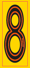STICKER NUMBER “8” (SET 10 pcs.)