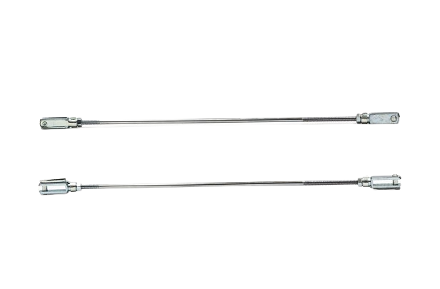 CHROMED TIE ROD L.300mm for MINI KART complete with FORKS