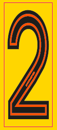 STICKER NUMBER “2” (SET 10 pcs.)
