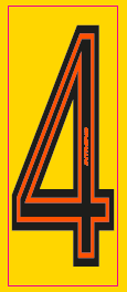 STICKER NUMBER “4” (SET 10 pcs.)