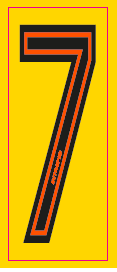 STICKER NUMBER “7” (SET 10 pcs.)