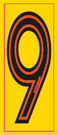 STICKER NUMBER “9” (SET 10 pcs.)