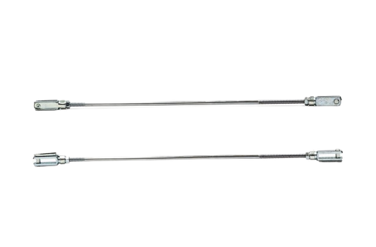 CHROMED TIE ROD L.320mm for KZ complete with FORKS